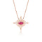 Dominique Cohen pink tourmaline + diamond celestial delicate pendant necklace <span class='visuallyhidden'>Text, call 323-404-2959 for shopping help.</span>